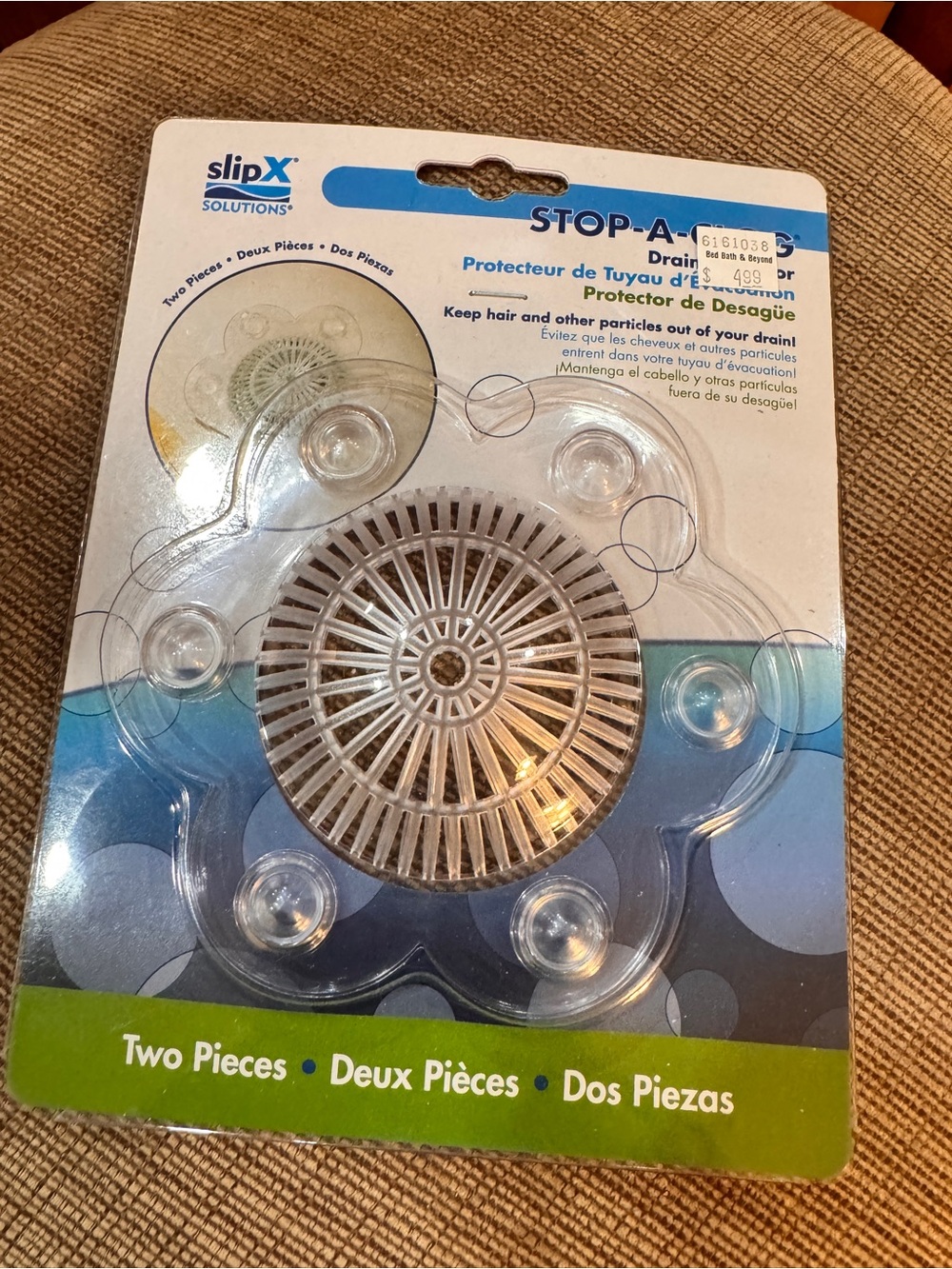 Clear Drain Stopper and Hair Catcher - Clear